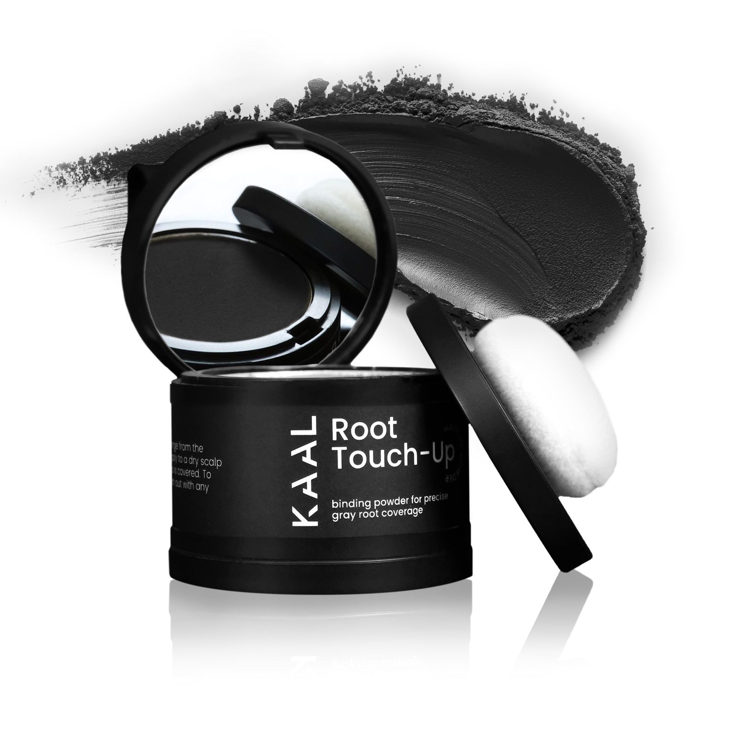 KAAL Hairline Powder: Concealer for Hair Loss, Root Touch Up, Hair Toppers, Eyebrow Beard Filler, Hair Fibers for Thinning Hair (Black)