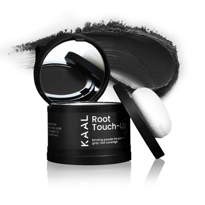 KAAL Hairline Powder: Concealer for Hair Loss, Root Touch Up, Hair Toppers, Eyebrow Beard Filler, Hair Fibers for Thinning Hair (Black)