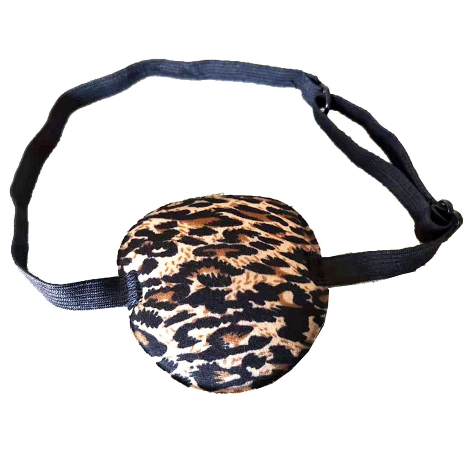 MYUBWTF Black Single Eye Mask, Pirate Skull Crossbone eye patchAdjustable 3D Eye Patch for Adult and Kid (Leopard grain design)