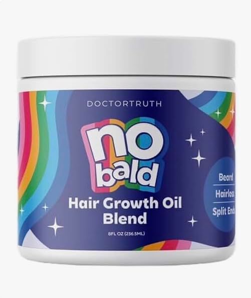 NoBald Hair Growth Oil Blend (8 Fl.Oz) - All Natural Elixir, for Hair Growth, Split Ends Beard and Scalp Growth