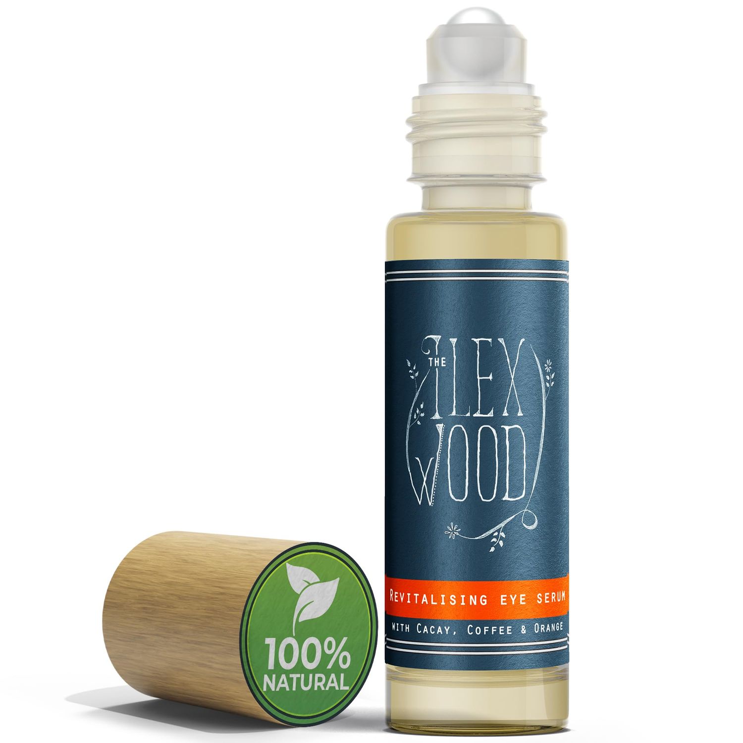 The Ilex Wood - Revitalising Eye Serum. An all-natural vegan anti-ageing serum with Cacay Oil, Green Coffee Arabica Oil, Frankincense, Eucalyptus, Thyme, Bergamot Orange - 10ml (0.34 fl oz)