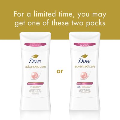 Dove Advanced Care Anti-Perspirant Deodorant, Beauty Finish 2.6 oz (Pack of 2)