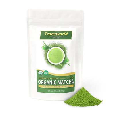 Organic Matcha Green Tea Powder First Harvest Ceremonial Grade 100 Pure Premium Matcha for Drinking and Latte No Additives 3.53oz(100g) Jiuyu