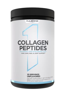 Rule 1 Collagen Peptides Powder - Hydrolyzed Bovine Collagen, Hyaluronic Acid, and Vitamin C. Supports Hair, Skin, Nails (25 Servings, Unflavored)