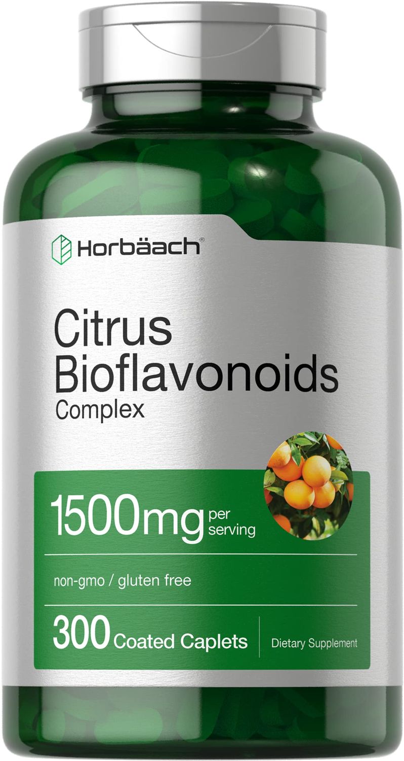 Horbach Citrus Bioflavonoids Supplement 1500mg 300 Caplets Vegetarian, Non-GMO, and Gluten Free Formula Value Size
