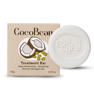 Essencher Cocobean Treatment Bar for Recover damaged hair Deep Moisturizing Nourishing Conditioner Bar Vegan Natural Solid Treatment Paraben,Sulfate,Silicone Free 110g (3.9 oz)