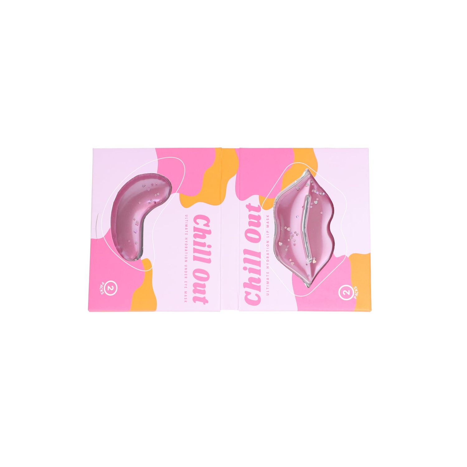 SoCal Beauty Chill Out Under Eye Lip Mask Pack (4 Pairs Total) - Hydrating Gel Patches for Dark Circles Dry Lips, Cooling Treatment with Camellia Centella Extracts