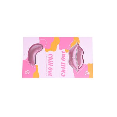 SoCal Beauty Chill Out Under Eye Lip Mask Pack (4 Pairs Total) - Hydrating Gel Patches for Dark Circles Dry Lips, Cooling Treatment with Camellia Centella Extracts