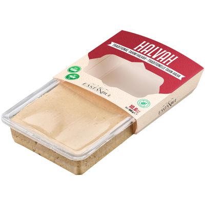 Eastanbul Halvah, 10.6oz, Turkish Halva, Tahini Halva, Plain Tahini Halvah Candy, Traditional Sesame Dessert, Vegan, Gluten Free, Non-GMO, Halwa, Halawa