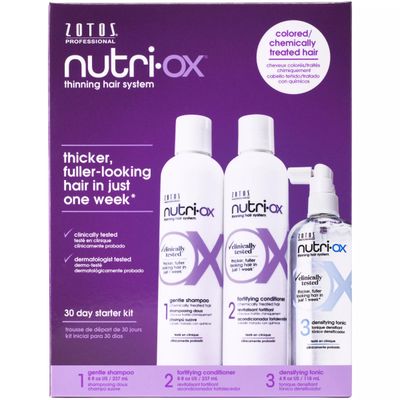 NUTRI-OX Starter Kit for Color-Treated Thinning Hair Thicker, Fuller-Looking Hair Peppermint Clinically Dermatologically Tested 30 Day Supply
