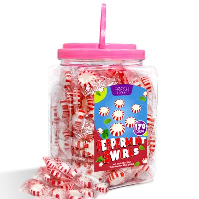 Fresh Finest Bulk Starlight Mints - Peppermint Hard Candy, Individually Wrapped. 170 Pieces (855g).