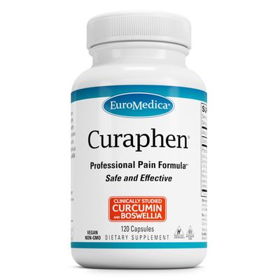 Euromedica Curaphen - Curcumin Supplement for Circulation Endorphin Support - Support for Occasional Discomfort - Aids Healthy Muscles - 120 Capsules