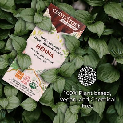 Cultivator's 100 Organic USDA Certified Henna Powder for Hair Natural Henna powder for hair color and growth henna powder for hair - No chemical or additive Lawsonia Inermis - 3.5 Ounce