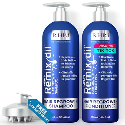 Hair Growth Shampoo Conditioner Set for Men Effective Hair Regrowth Treatment Strengthening, Thickening Soothing Formula for Healthy, Vibrant Hair 10.14 fl.oz (Pack of 2)