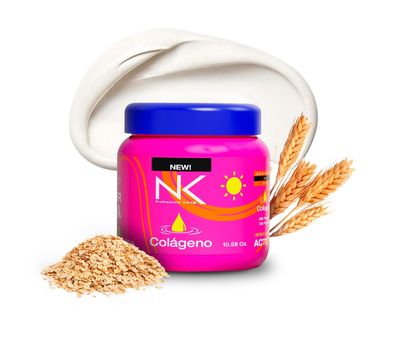 NK Professional Care Nourishing Day Hair Mask - Moisturizing Hair Mask with Collagen, Milk Protein Oat - Mask for Dry and Damaged Hair - Thermal Protection Shine 300g jar.