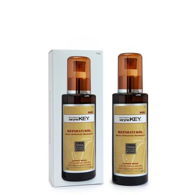 Saryna Key Hair Oil for Damage Repair - Pure African Shea Butter with Keratin Vitamin E for Hair Treatment - Frizz Control Split End Repair Hair Serum - Moisturizes, Shines, Softens (105ml3.55oz)