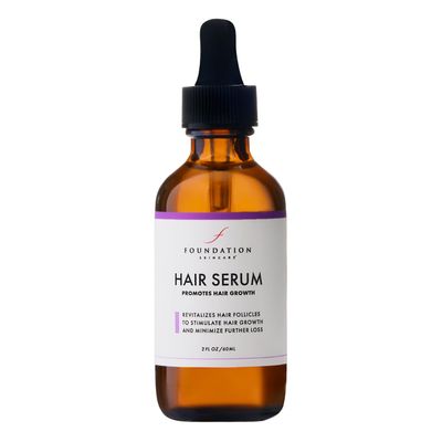 Foundation Skincare Serum for Thinning Hair - Visibly Thicker and Fuller, Nourishes and Strengthens With Minoxidil-Free Formula - 2 Fl Oz (30 Day Supply)
