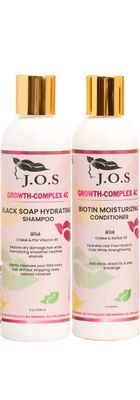 J&#39;Organic Solutions 4C Chb Shampoo Conditioner Set with Biotin, Chebe, with African Black Soap, Vitamin B5