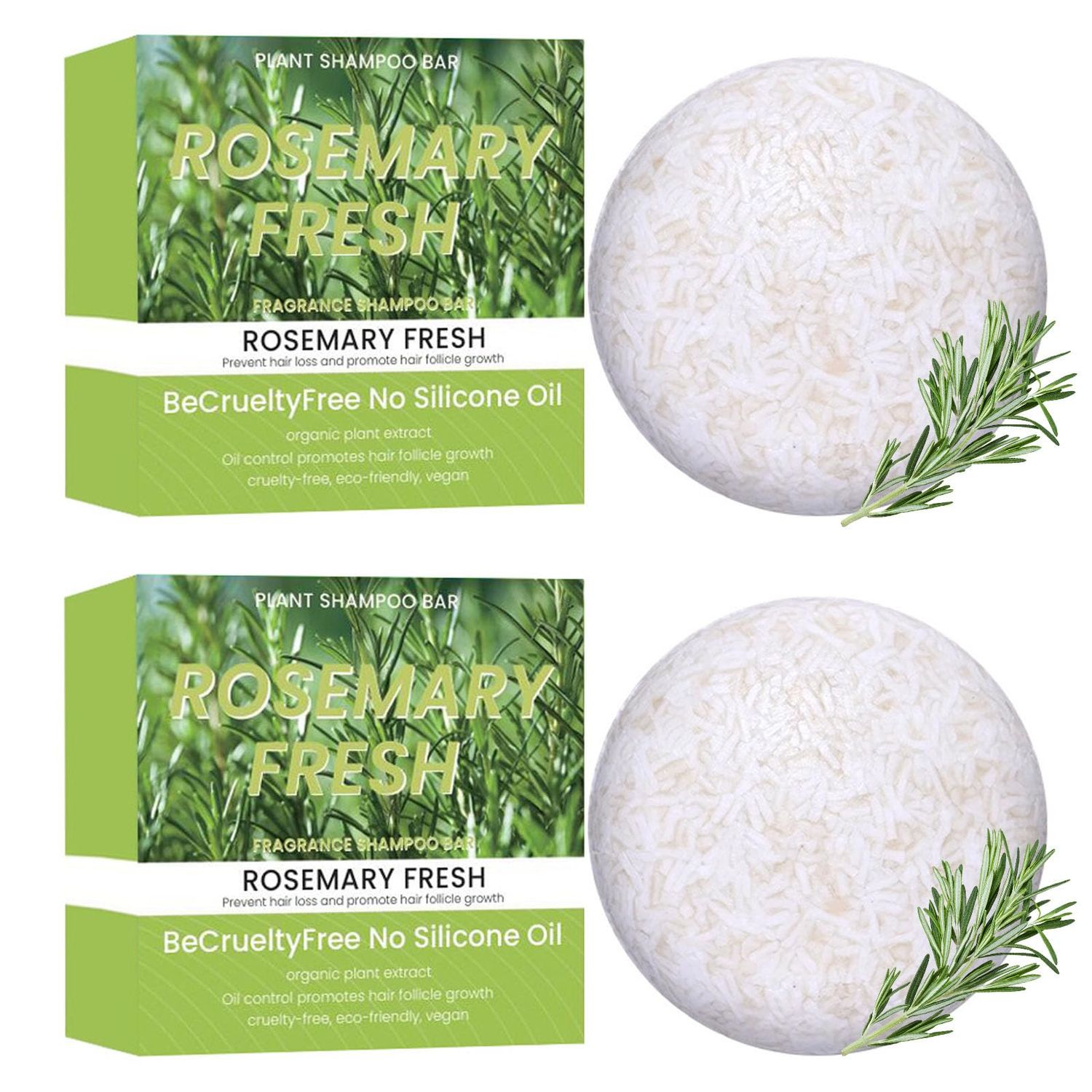 ARCHIDATE Rosemary Soap for Hair Growth, 2Pcs Rosemary Shampoo Soap Bar, Strengthen Hair Roots, Repairs Damaged Hair, Deep Cleansing Scalp, Oil Control, Moisturize and Nourish the Scalp