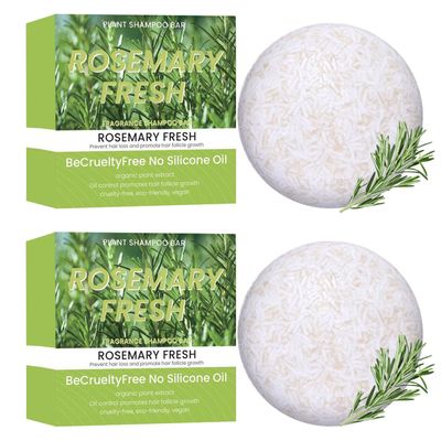 ARCHIDATE Rosemary Soap for Hair Growth, 2Pcs Rosemary Shampoo Soap Bar, Strengthen Hair Roots, Repairs Damaged Hair, Deep Cleansing Scalp, Oil Control, Moisturize and Nourish the Scalp