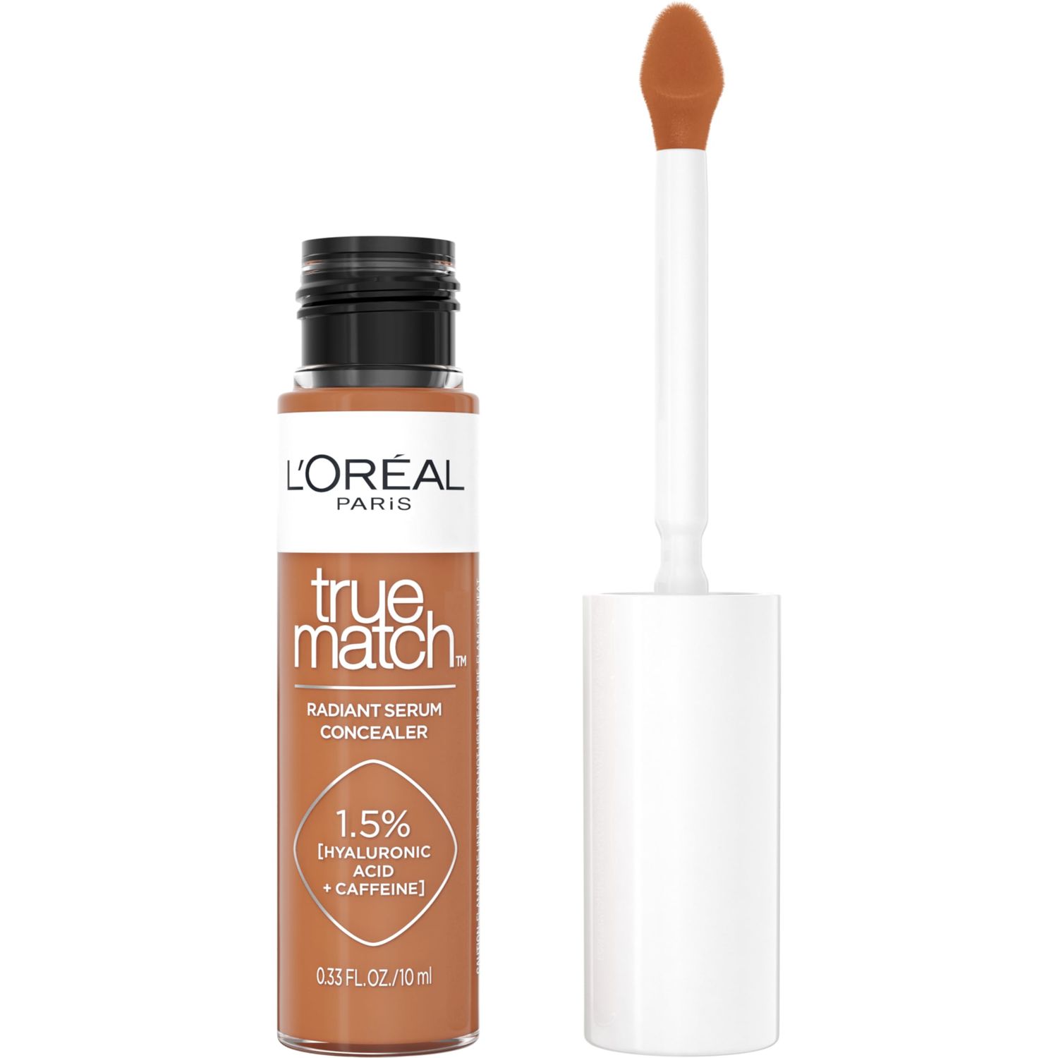 L&#39;Oreal Paris True Match Radiant Serum Concealer, Brightening Under Eye Concealer Make Up with 1.5 Hyaluronic Acid and Caffeine, C8, 0.33 Oz