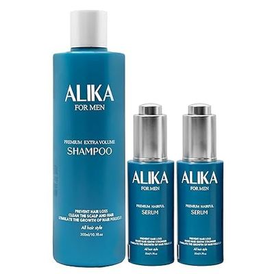 ALIKA Natural Combo Shampoo And 2 Serum Set Hair Growth For Men, Grow Gorgeous Hair Growth, Hair Loss Treatments, Suitable For Dry, Oily, Normal Scalp