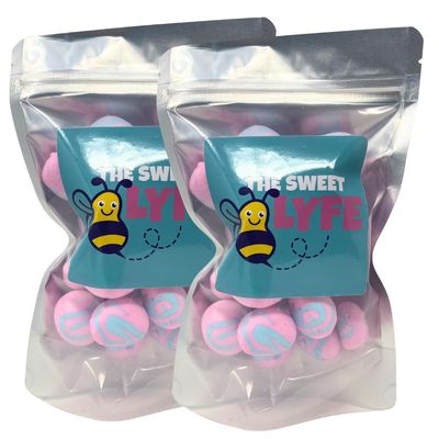 The Sweet Lyfe Freeze Dried Cotton Candy Variety Pack, 2 Pack, Includes One 2 oz Bag of Pink Cotton Candy and One 2 oz Bag of Blue Cotton Candy, Delicious Freeze Dried Candy