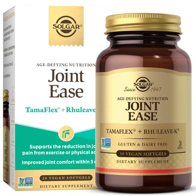 Solgar Joint Ease Age-Defying Nutrition for Men Women-Support Joint Health with Boswellia and Turmeric Extracts, Vitamins D C, One Softgel Daily, Vegan, Dairy, Soy and Gluten-Free, 30 Servings