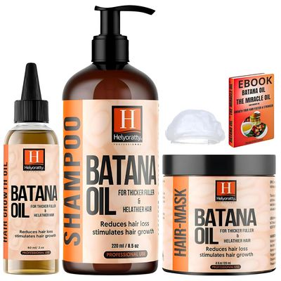Batana Oil for Hair Growth Repair - 100 Pure, Natural Honduran Hair Oil - Cold-Pressed in the USA - Treats Damage, Hair Loss shampoo batana oil hair mask for damaged For men Women.