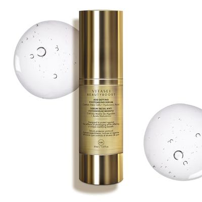 Vitasei Beauty Boost Facial Serum: Cotton Stem Cells Hyaluronic Acid, Anti-Aging Formula for Women Men, Morning Serum, Fights Photoaging, Sun Protection, 30 ml