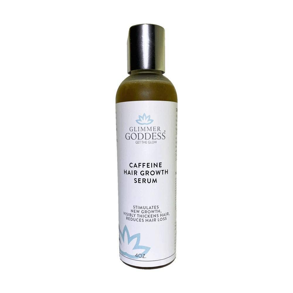 Glimmer Goddess Organic Caffeine Hair Loss Hair Growth Stimulating Serum - Naturally Slows Hair Loss Helps Generate New Hair