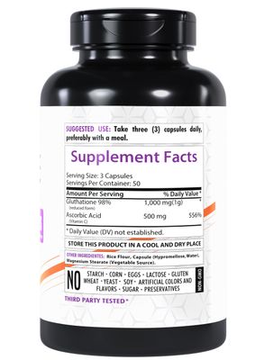 Healthfare Glutathione Supplement, 1000mg 150 Veg Capsules Non-GMO Gluten-Free Made in USA