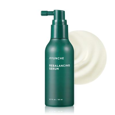 AYUNCHE Rebalancing Hair Serum 2.7 fl oz (80ml) For All Hair Types Hair Root Protection Strengthening Scalp cooling effect Biotin and probiotics Korean Salon Brand