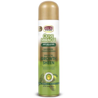 African Pride Olive Miracle Growth Sheen Spray, 8 Ounce