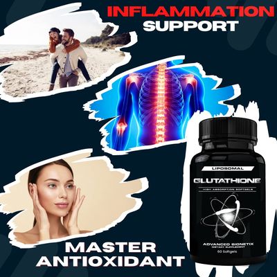 Advanced Bionetix 850mg Liposomal Glutathione Supplement 120 Total Liposomal Softgels Antioxidant Supplement wGluta-IV, 100X Absorption Over Powder Glutathione