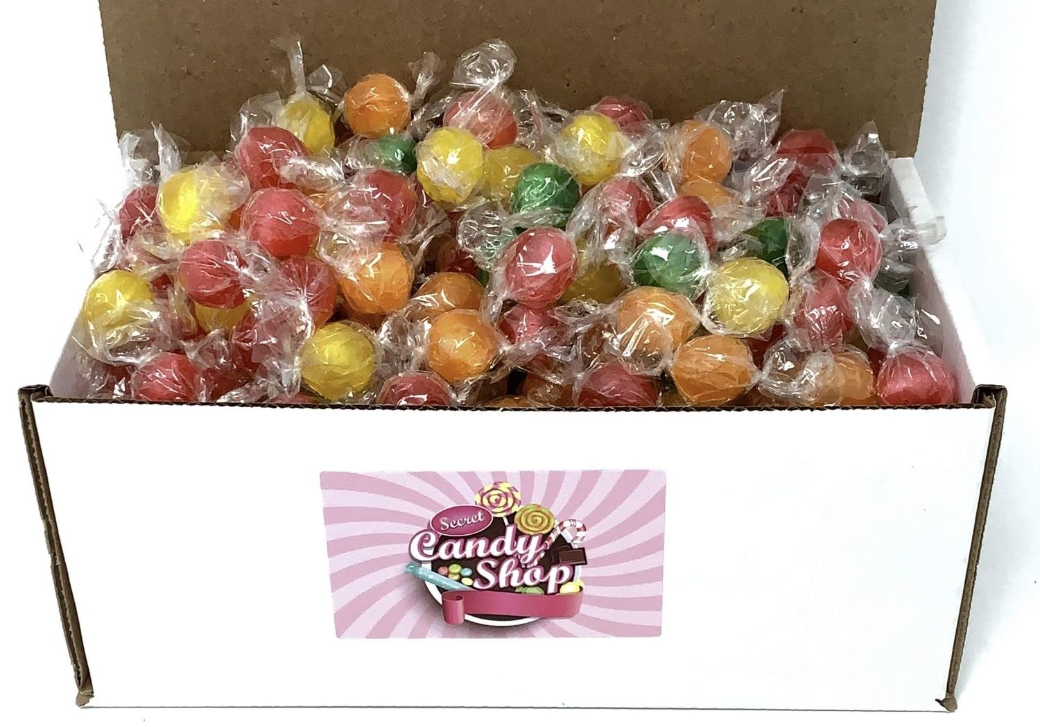 SECRET CANDY SHOP Colombina Sour Fruit Balls Candy in Box, 3lb (Individually Wrapped)