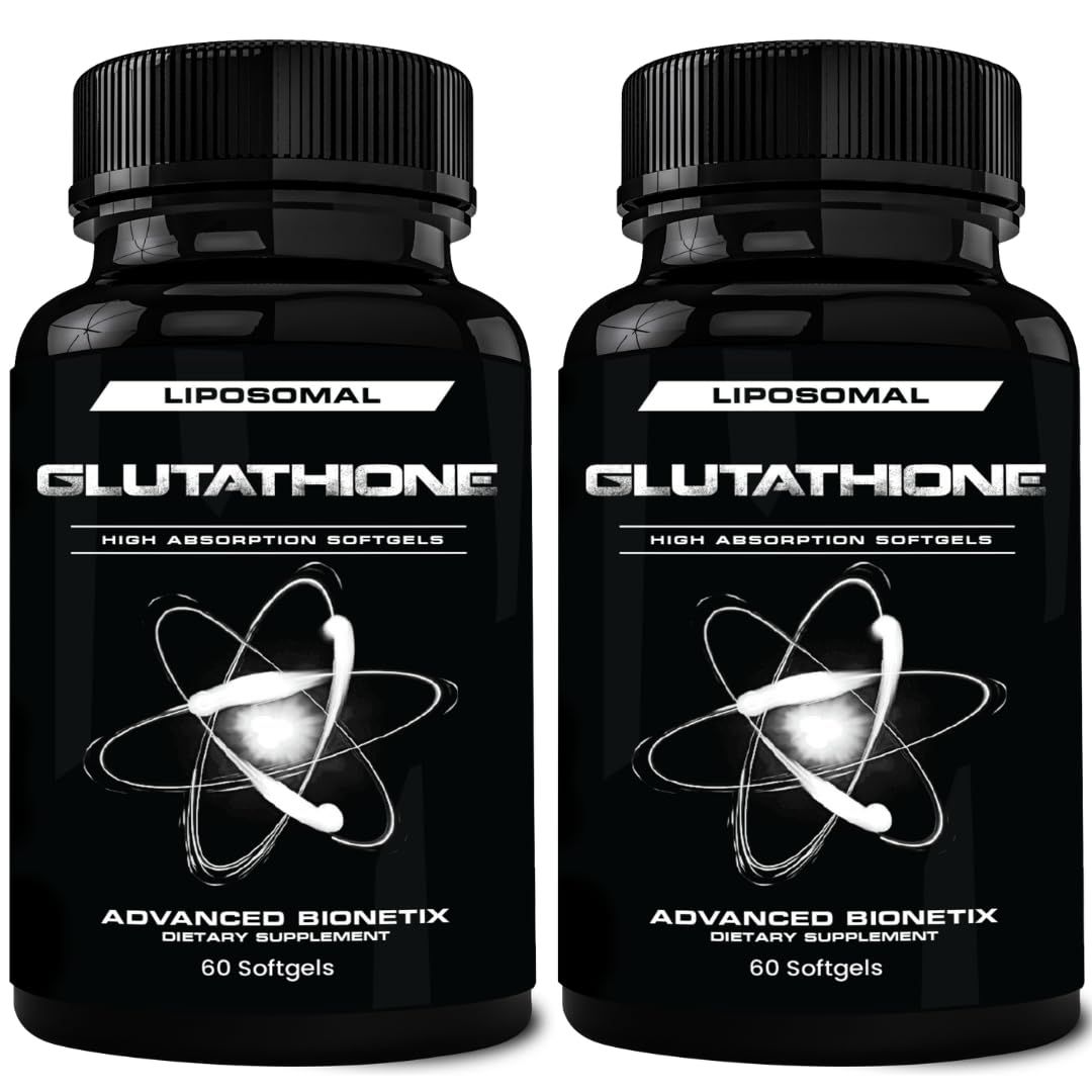 Advanced Bionetix 850mg Liposomal Glutathione Supplement 120 Total Liposomal Softgels Antioxidant Supplement wGluta-IV, 100X Absorption Over Powder Glutathione
