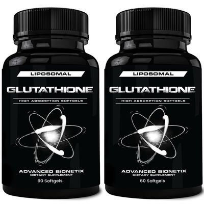 Advanced Bionetix 850mg Liposomal Glutathione Supplement 120 Total Liposomal Softgels Antioxidant Supplement wGluta-IV, 100X Absorption Over Powder Glutathione