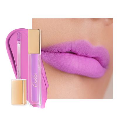 Oulac Matte Liquid Pinky Purple Lipstick for Women, Long Lasting Lipstick Waterproof Lip Stain, No Transfer, Creamy High Pigmented Formula with Rose Oil, Vegan Cruelty-Free, Light Pink M14