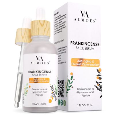 ALMOES Frankincense Face Serums,Women Face Serum for Soothing and Calming Skin,Improve Skin Tone,Firming Skin,Hyaluronic Acid Face Serum,Moisturising Serums Suitable for All Skin Types,30 ML