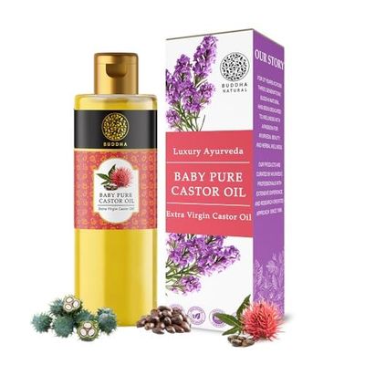 Buddha Natural Baby Castor Oil Cold Pressed Extra Virgin - Nourishing, Moisturizing, Soothing For Delicate Skin And Hair Growth - Chemical-Free (150 Ml (Pack Of 1))