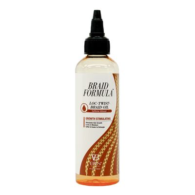 Braid Formula Loc, Twist, Braid Oil - 4oz120ml Moisturizing and Soothing with Caffeine Hydrates, Nourishes, and Protects Perfect for Braids, Locs, and Twists Enhances Shine and Reduces Frizz