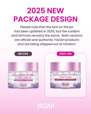 YADAH Hydra Core Cream - Barrier Repair Moisturizer with 10 Types of Hyaluronic Acids, 1000ppm Low Molecular Collagen Ceramide, Deep Hydration for Sensitive Skin, 1.76 oz