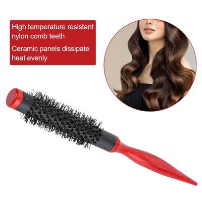 Roller Comb for Men and Women Nylon Round Salon Hair Styling Brush Comb for Blow Drying Curling Straightening(0.7in)