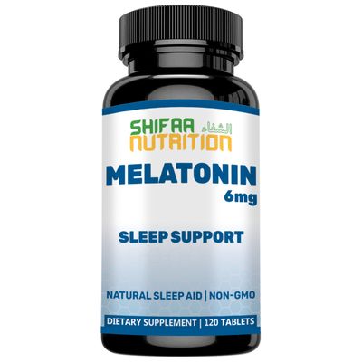 SHIFAA NUTRITION Melatonin Chewable Tablets - Sleep Support for Adults - for Regulated Sleep Cycle - Non-GMO Keto Friendly, 6mg 60 Servings, 3mg 120 Servings