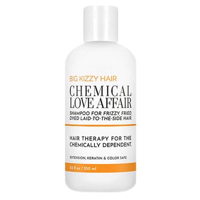 Big Kizzy Shampoo for Dry Damaged Hair - Chemical Love Affair Keratin Rice Protein Infused to Smooth and Repair Hair, Paraben Sulfate Free, 8.5oz