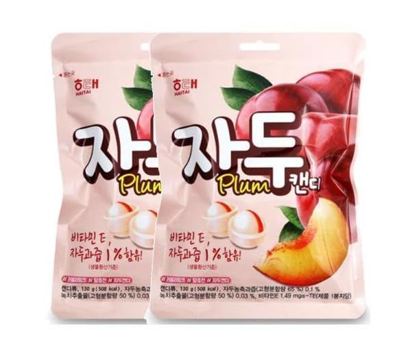 Pack of 2 K-Candy Korean Favorite Sweet Flavor Plum Candy 130g X 2ea