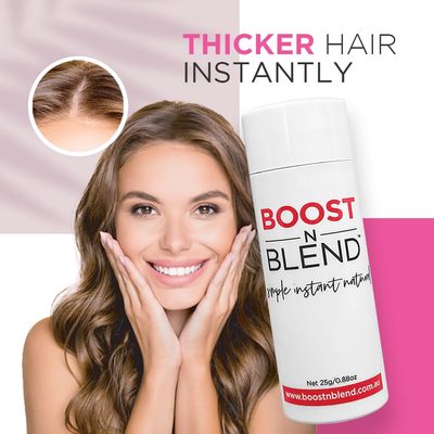 Boost N Blend Hair Volumizer for Thinning Hair in Women - Cotton Fibers and Concealer Powder for Visible Scalp (25g0.88oz)