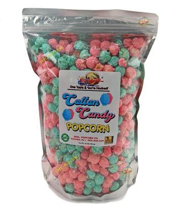 Pink Blue Gourmet Popcorn Cotton Candy Flavor, Non-GMO, Gluten Free 1 Gallon (23 oz.) Great for Baby Showers!