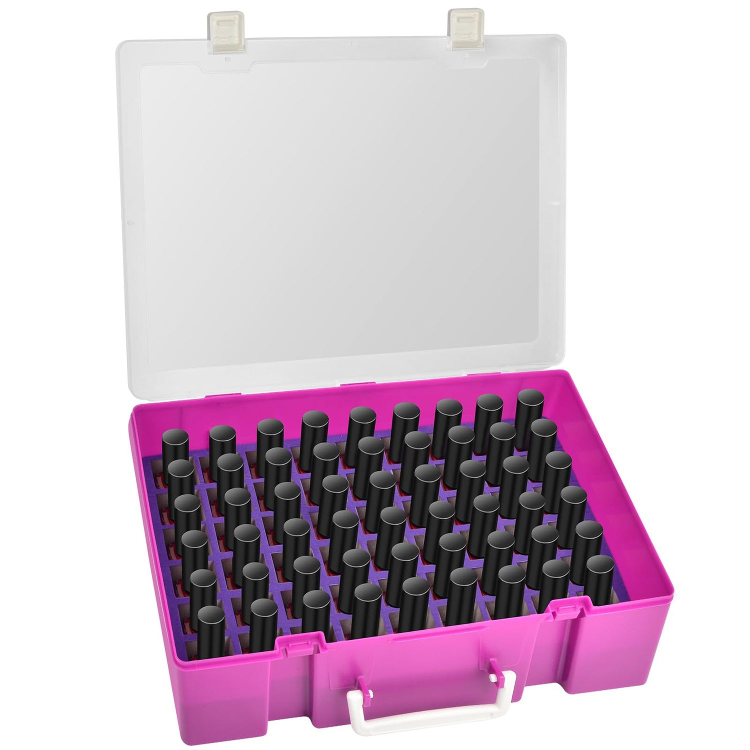 FULLCASE Nail Polish Organizer Holder, 54 Bottle Nail Storage Container for OPIfor Sally Hansenfor Revlonfor Essiefor AIMEILIfor Fingernail and More Gel Polish(Box Only) (Purple)